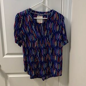HTF Pencil Print Blouse